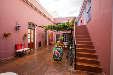 Typical tourist accommodation house in the city of Cafayate, Salta, northern Argentina