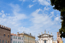 Mantua Veneto, Italy Main Square With Historical Palace