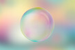 © Yaroslav Danylchenko/Stocksy - Iridescent soap bubble on multicolored background.