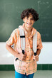 © Santi Nuñez/Stocksy - Boy Student portrait