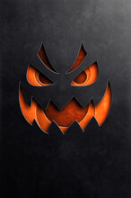 Evil Jack-o-lantern Face Illustration