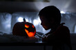 © ACALU Studio/Stocksy - Kid decorating his house for the celebration of halloween