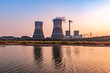 © hrui - nuclear power plant at sunset