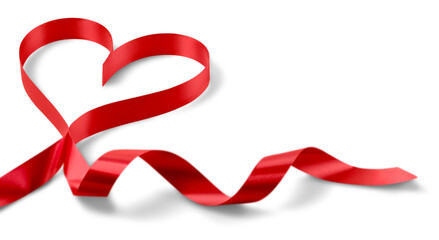 st. valentine's day, heart from a ribbon