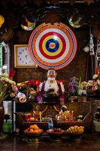 Buddhist Shrine With Bullseye Target 