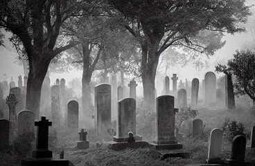 Fantasmas y espectros en el cementerio