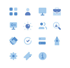 Canvas Print - Blue Icon Pack For print Web mobile app