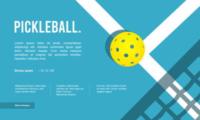 Wall Mural - Great simple pickleball background design for any media