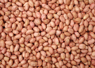 Canvas Print - texture of raw Peanuts beans background 