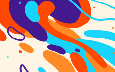 Leinwandbilder - Abstract trendy background design in ethnic style. Retro modern illustration outline stroke pattern