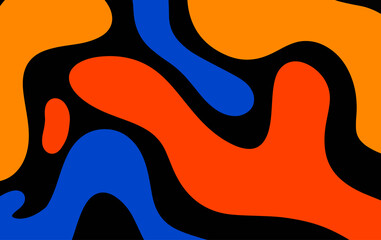 Leinwandbilder - Abstract fluid background design for poster, wallpaper and pattern. Collection of liquid shape design