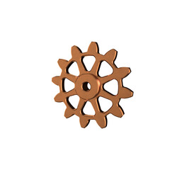 Wall Mural - Metallic cogwheel. 3D rendering.