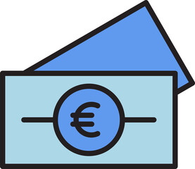 Canvas Print - euro money banknote icon