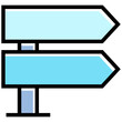 © bigpa - blue street signage and signpost icon illustration