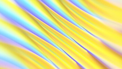 Leinwandbilder - Abstract background with gradient waves. 3d rendering digital loop animation HD