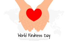 World Kindness Day Background With Love On Hand.
