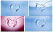 Water Hearts Collage