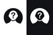© YoGinta - User profile with question icon. Unknown, suspect person. Vector illustration