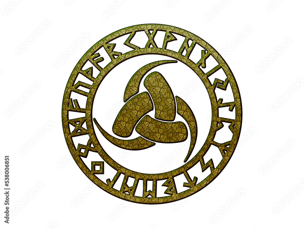Triple Horn of Odin, Elder Father runes, Norse mythology, viking symbol ...
