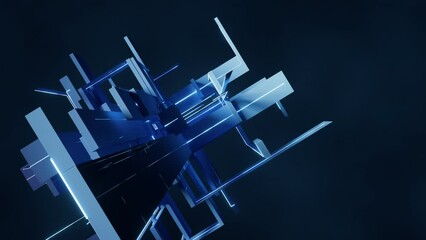 Science and technology line structure, 3d rendering.