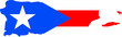 © xileodesigns - Puerto Rico Map Flag. Puerto Rican Border Boundary Country Shape Nation National Outline Atlas Flag Sign Symbol Banner. PR US USA Territory Caribbean Island Transparent PNG Flattened JPG Flat JPEG