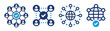 Interconnected icon set. Social networking interconnection symbol. Communication Concept.