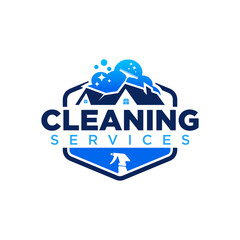 Wall Mural - Clean House logo design vector