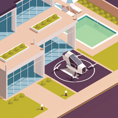 Poster - Helicopter isometric Concept