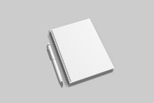 A5 Spiral Notebook Blank Mockup