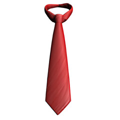 red tie isolated 3d illustration
