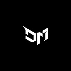 Wall Mural - DM strong shape logo esport and gaming concept design