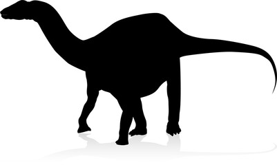 Canvas Print - Diplodocus Dinosaur Silhouette