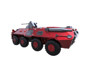 Wall Mural - Army vehicle on transparent background. 3d rendering - illustration