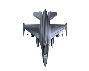 Sticker - Jet fighter on transparent background. 3d rendering - illustration