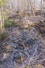 Poster - Waste with slag from an old quarry