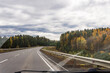 © Nadezhda - Autumn landscape. On the freeway. Travel by car.