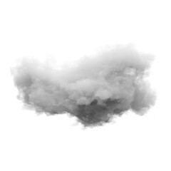 Wall Mural - single white cloud with transparent background