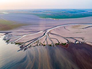 Sticker - Aerial view of Poyang Lake, Nanchang, Jiangxi, China