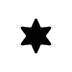 Wall Mural - star icon shape on transparent background