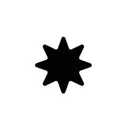 Wall Mural - star icon shape on transparent background