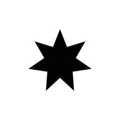 Wall Mural - star icon shape on transparent background