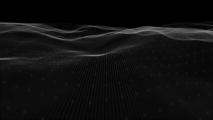 Wall Mural - abstract slow mo digital waving lines fx background/ 4k animation of an abstract slow motion backgro
