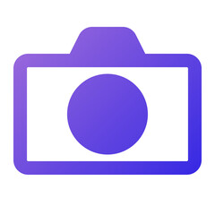 Poster - camera icon flat gradient style