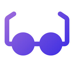 Poster - glasses icon flat gradient style