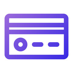 credit card icon outline gradient style