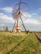 Abandoned Windmill in the midle of field in the countryside Poland