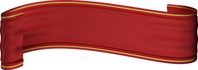 Wall Mural - 3d red ribbon for composition