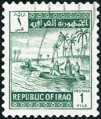 Wall Mural - IRAQ - 1963: shows Gufas on the Tigris, 1963