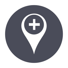 Canvas Print - Help location icon