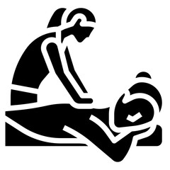 Wall Mural - CHIROPRACTOR glyph icon